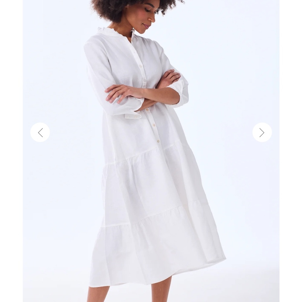 Elegant White Long Sleeve Dress